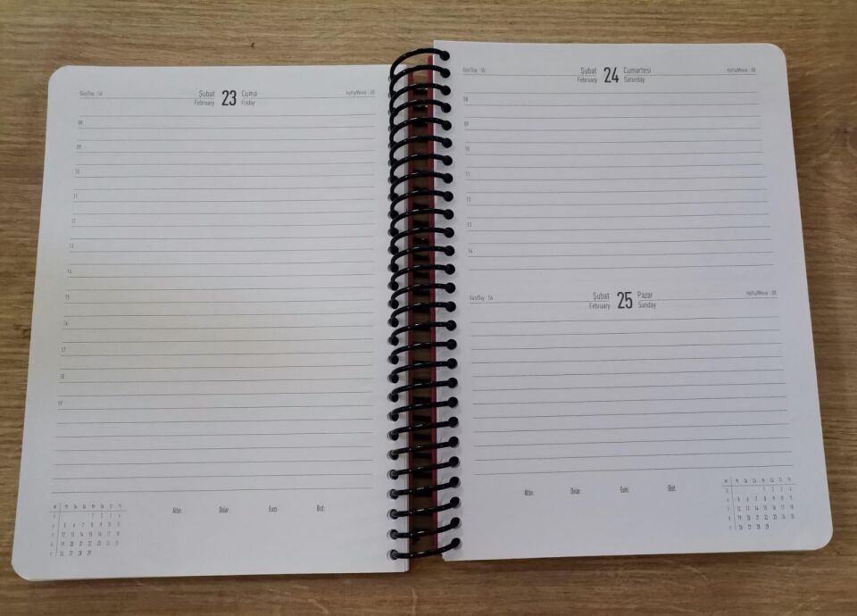 Keskin Color Ajanda 17x24 Spiralli Günlük Siyah 830501-99