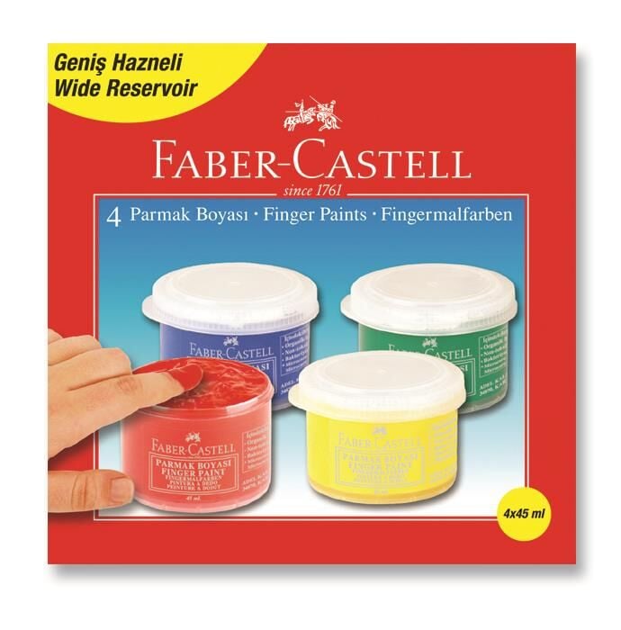 Faber Castell Parmak Boyası 4 Renk 45 Ml 160412
