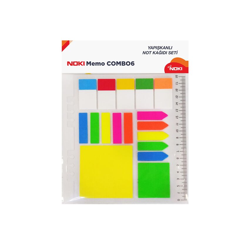 Noki Yapışkanlı Not Kağıdı Combo 6 Set 12706