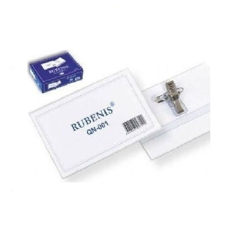 Rubenis Şeffaf İğneli Yaka Kartı Qn-001