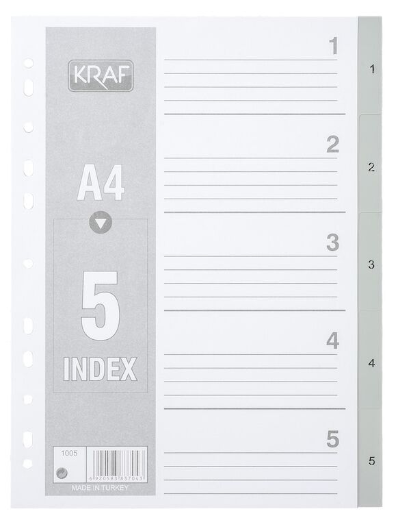 Kraf Seperatör 1-5 Rakam Plastik 1005