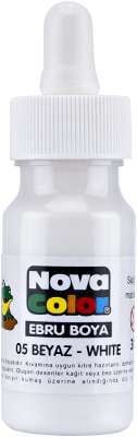 Nova Color Ebru Boya 30ml Damlalıklı Beyaz Nc-244