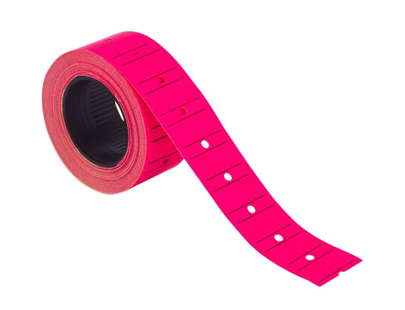 Kraf Motex Etiket 12x21 Mm Fosforlu Pembe