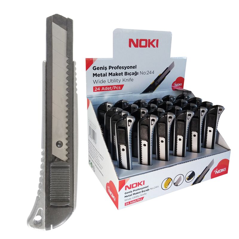 Noki Geniş Profesyonel Maket Bıçağı Metal No:244 65244