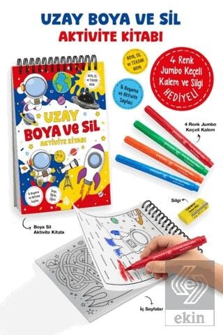 Big Kids Uzay Boya Ve Sil Aktivite Kitabı 94990-5-5