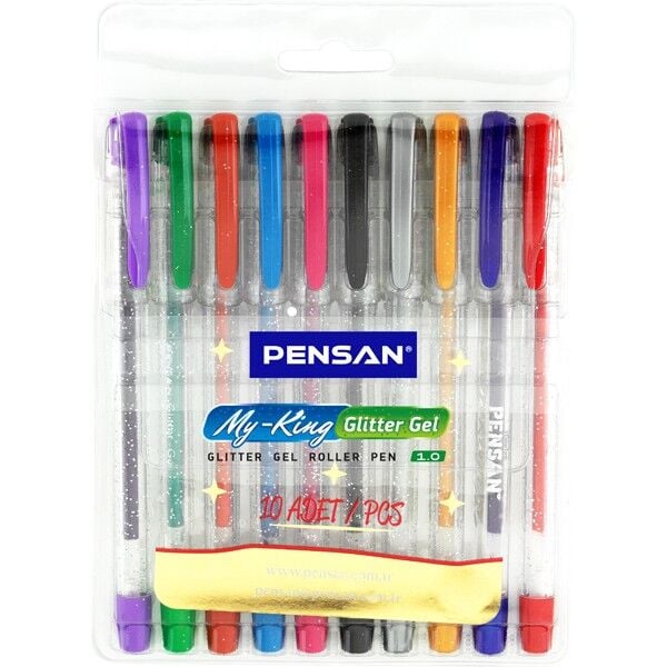 Pensan Tükenmez Kalem My-king 10'lu Jel Simli 2227