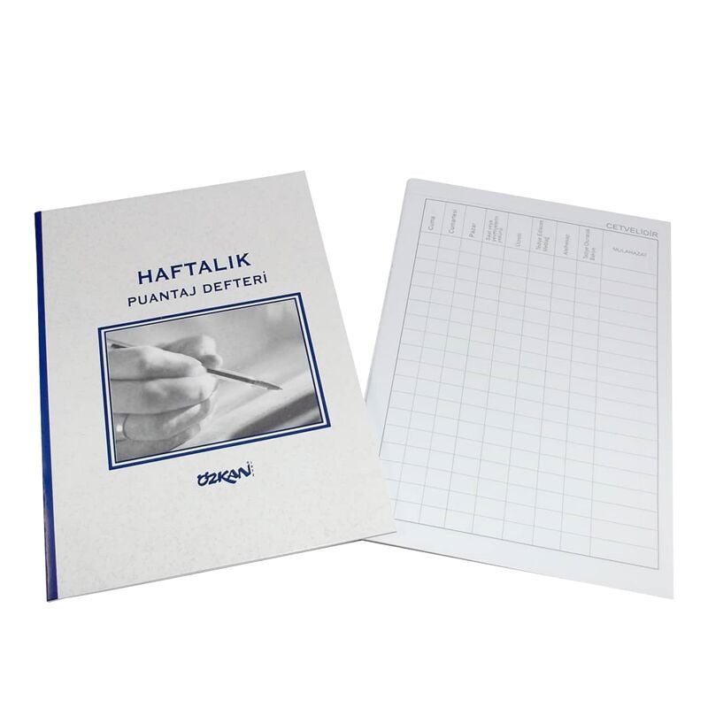 Özkan Puantaj Defteri Haftalık G0337