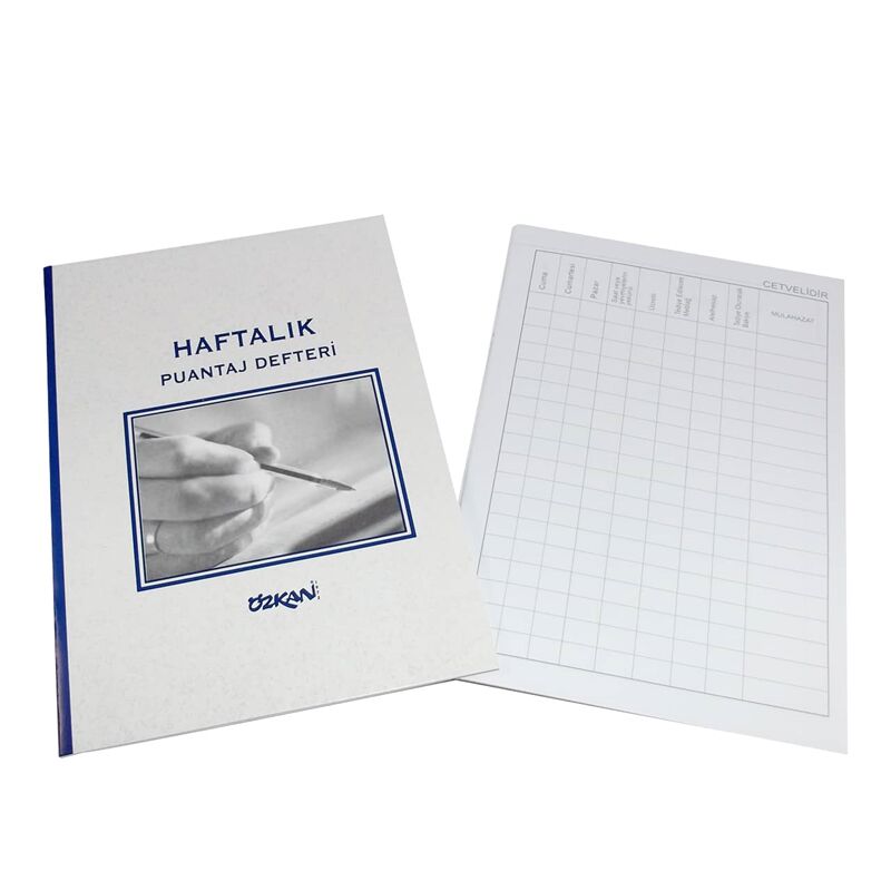 Özkan Puantaj Defteri Haftalık G0337