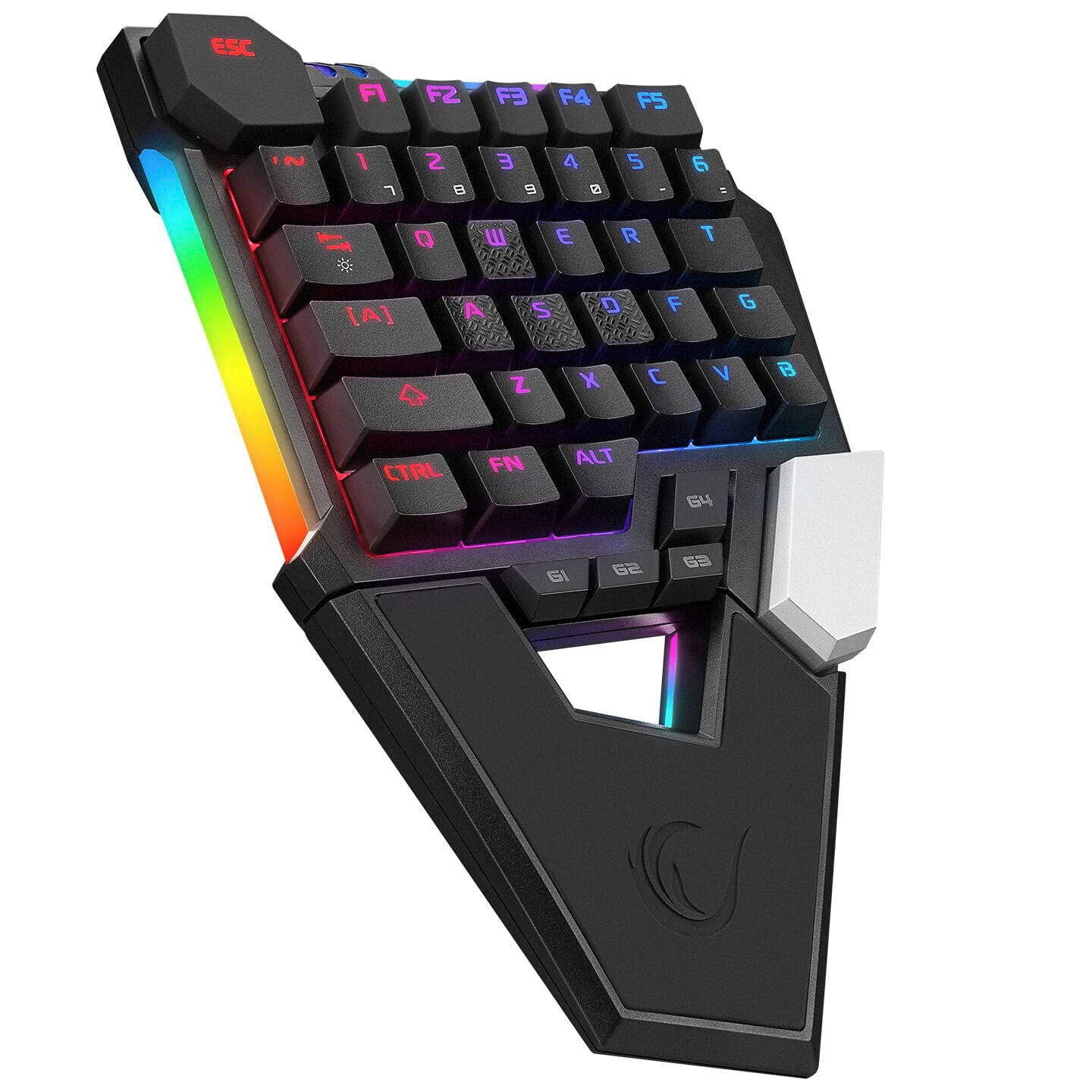 Rampage Kb-277 Omni Siyah Örgülü Type C Rgb 6 Farklı Aydınlatma Modu Q Mini Gaming Oyuncu Klavyesi