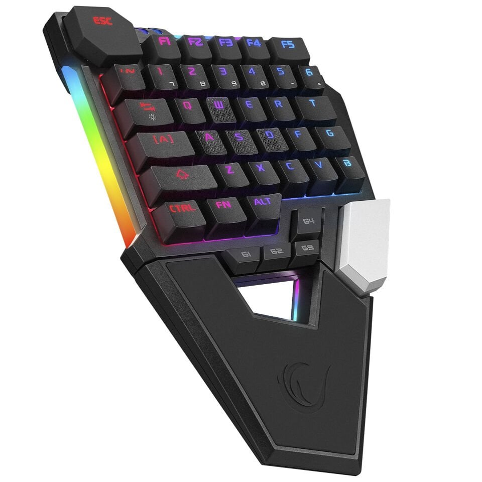 Rampage Kb-277 Omni Siyah Örgülü Type C Rgb 6 Farklı Aydınlatma Modu Q Mini Gaming Oyuncu Klavyesi