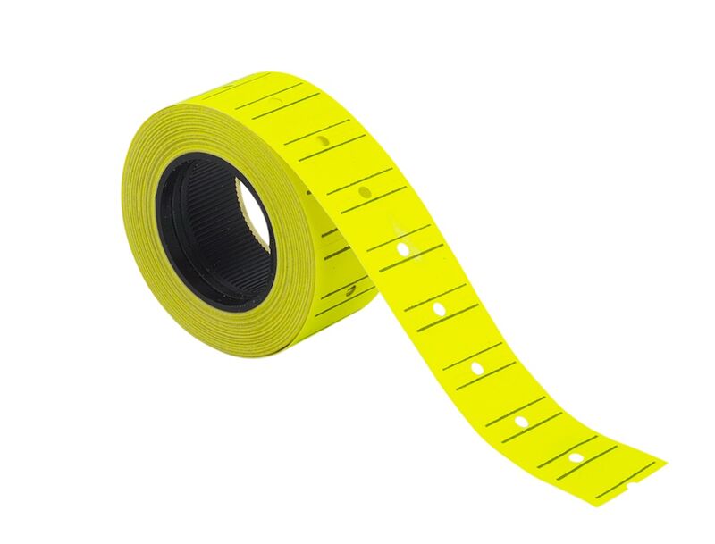 Kraf Motex Etiket 12x21 Mm Fosforlu Sarı