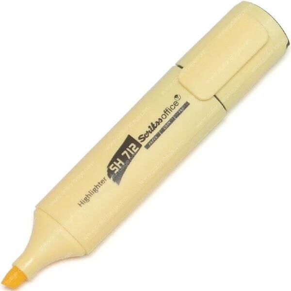 Scrikss Office Fosforlu Kalem Sh712 Pastel Sarı T0sbh4sh71209a