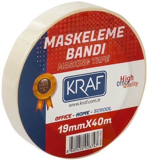 Kraf Maskeleme Bandı 19 Mm 40 Mt Kagıt 4019g