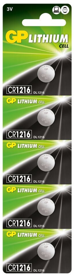 Gp Cr1216-c5 3v Lityum Düğme Pil 5'li Paket
