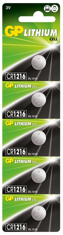 Gp Cr1216-c5 3v Lityum Düğme Pil 5'li Paket