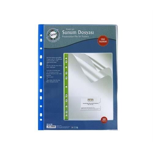 Serve Sunum Dosyasi 10'lu Delikli Mavi Sv-6110-mav
