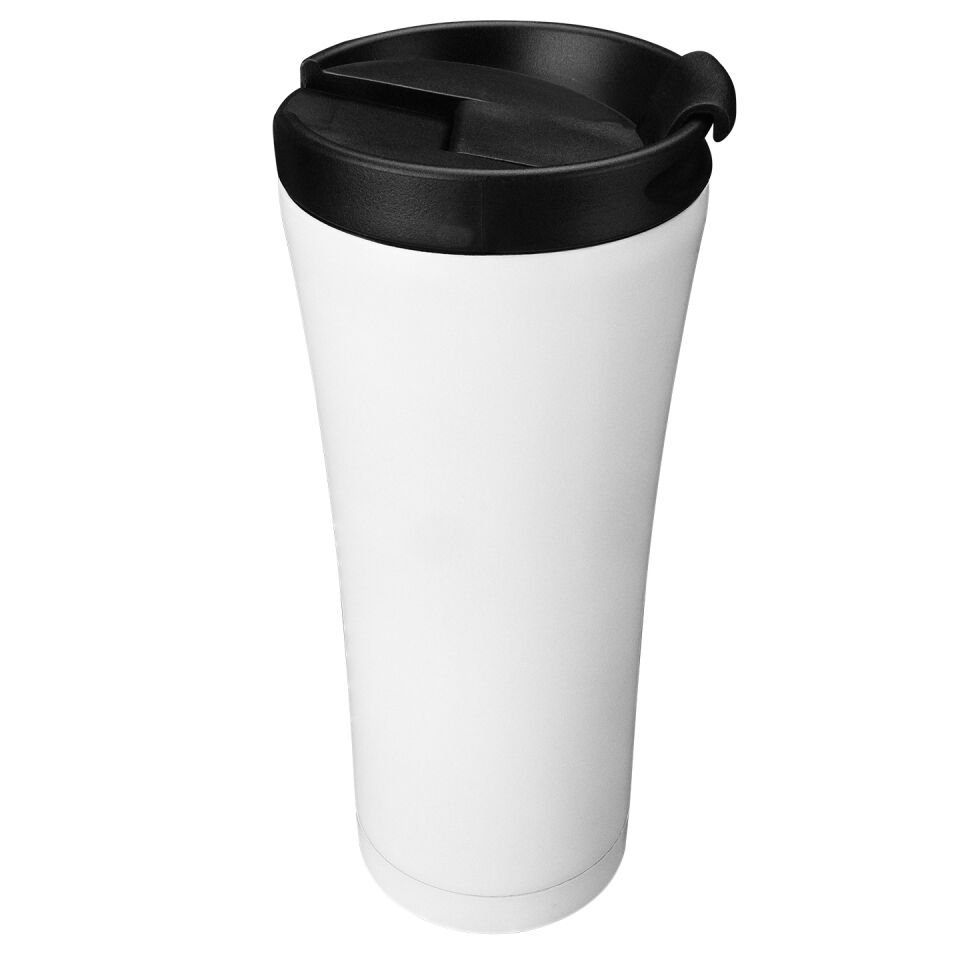 S-link Sl-tm1971a Mat Beyaz 500ml Iç 304 Dış 201 Paslanmaz Çelik Termos Kupa