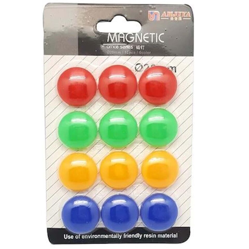 Vtk Mıknatıs 12'li Blister 20 Mm 4 Renk Vtk-2018
