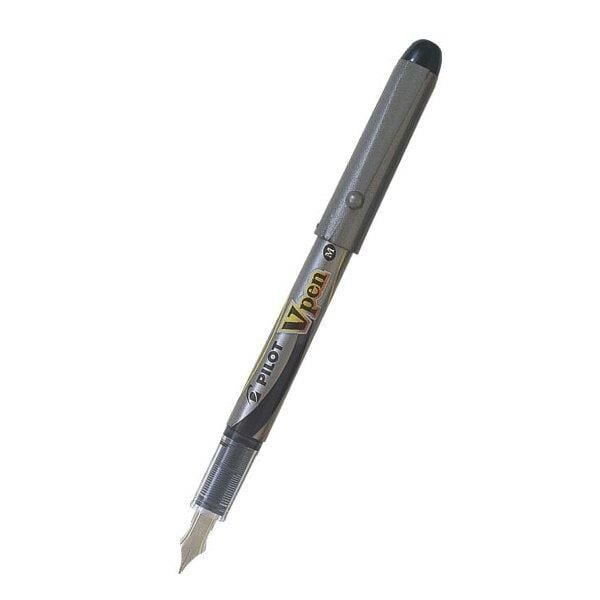 Pılot V Pen Silver Dolma Kalem - Siyah Svp-4m-b
