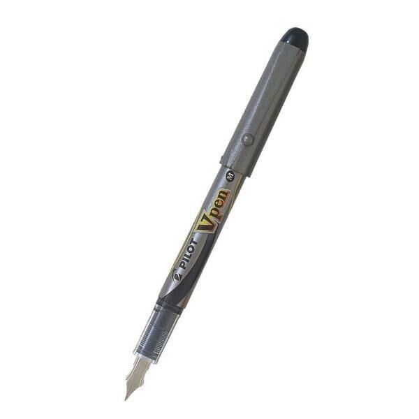 Pılot V Pen Silver Dolma Kalem - Siyah Svp-4m-b