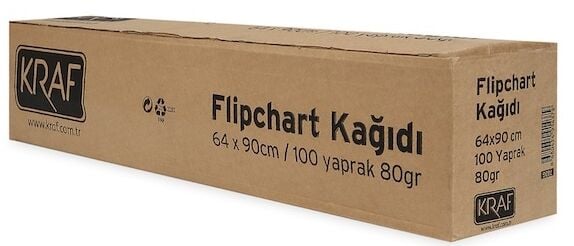 Kraf Flipchart Kağıdı Rulo 64x90cm 100yp 702g