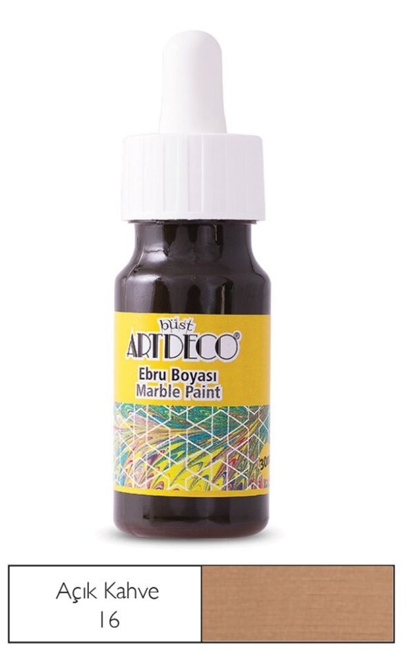 Artdeco Ebru Boyası 30ml Damlalıklı Açık Kahve 16 Lv-y-016b-16