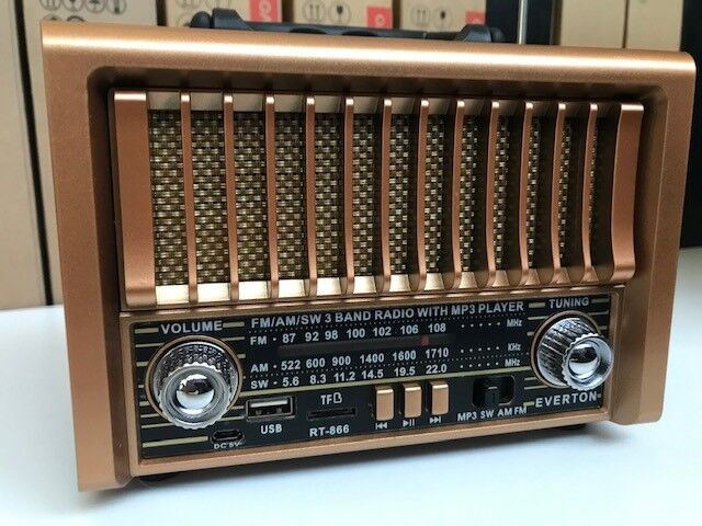Everton Rt-866bt Fm-usb-tf Card-bluetooh Nostalji Radyo