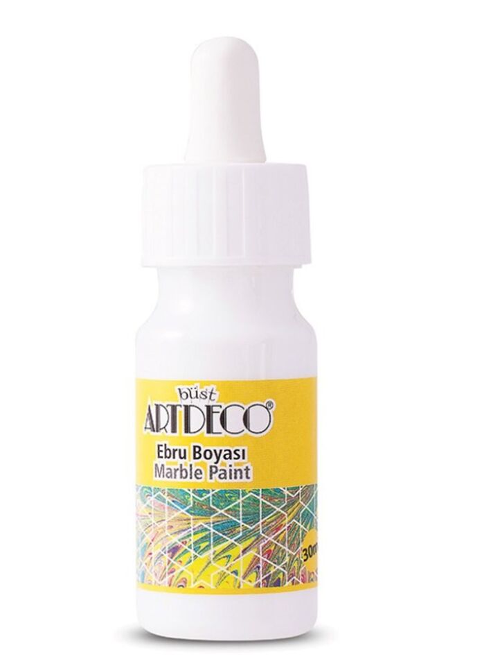 Artdeco Ebru Boyası 30ml Damlalıklı Beyaz 19 Lv-y-016b-19