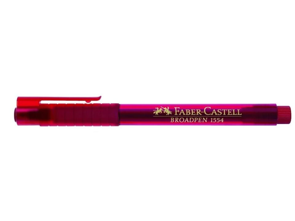 Faber Castell Tahta Kalemi 0,8 Mm Broadpen Kırmızı 155421
