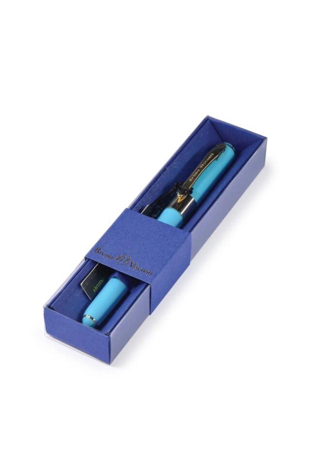 Bruno Visconti Tükenmez Kalem Mavi 0,5 Mm Metal Gök Mavi Gövdeli Mavi Kutulu 20-0125/106