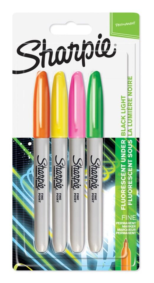 Sharpie Permanent Kalem Fine Neon Renkler 4'lü Bls Sh-1985855