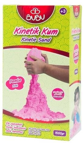Bu-bu Oyun Kinetik Kumu 1000 Gr. Pembe Ku0011