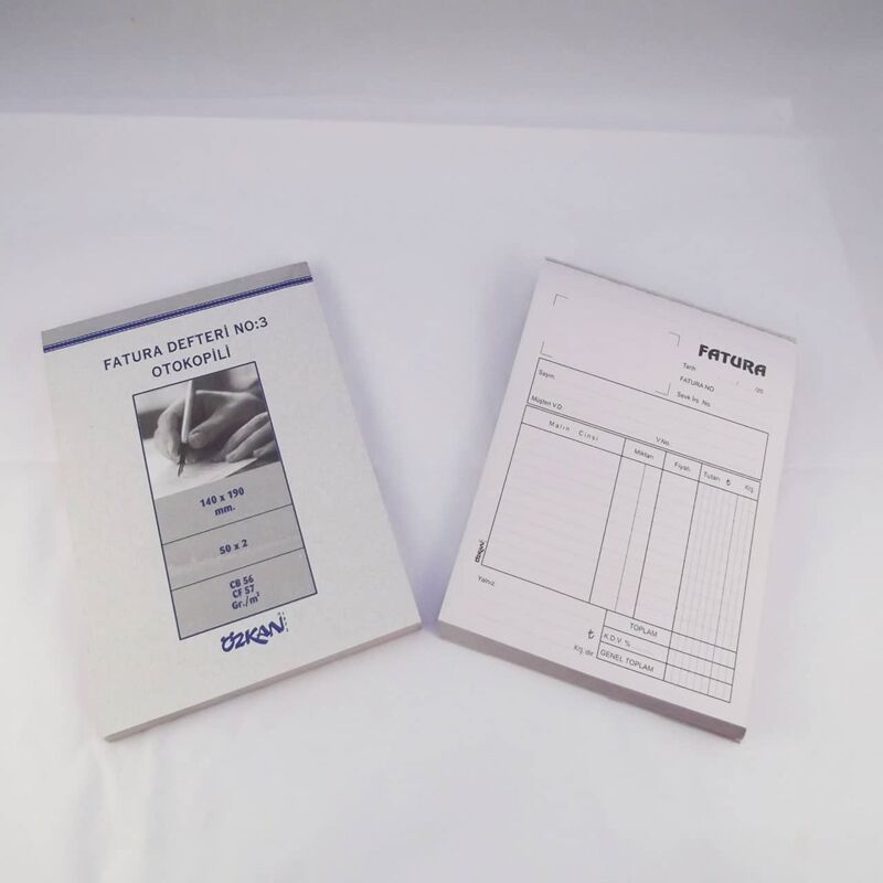 Özkan Fatura Defteri No:3 50x2 Nüsha Otokopili G0173