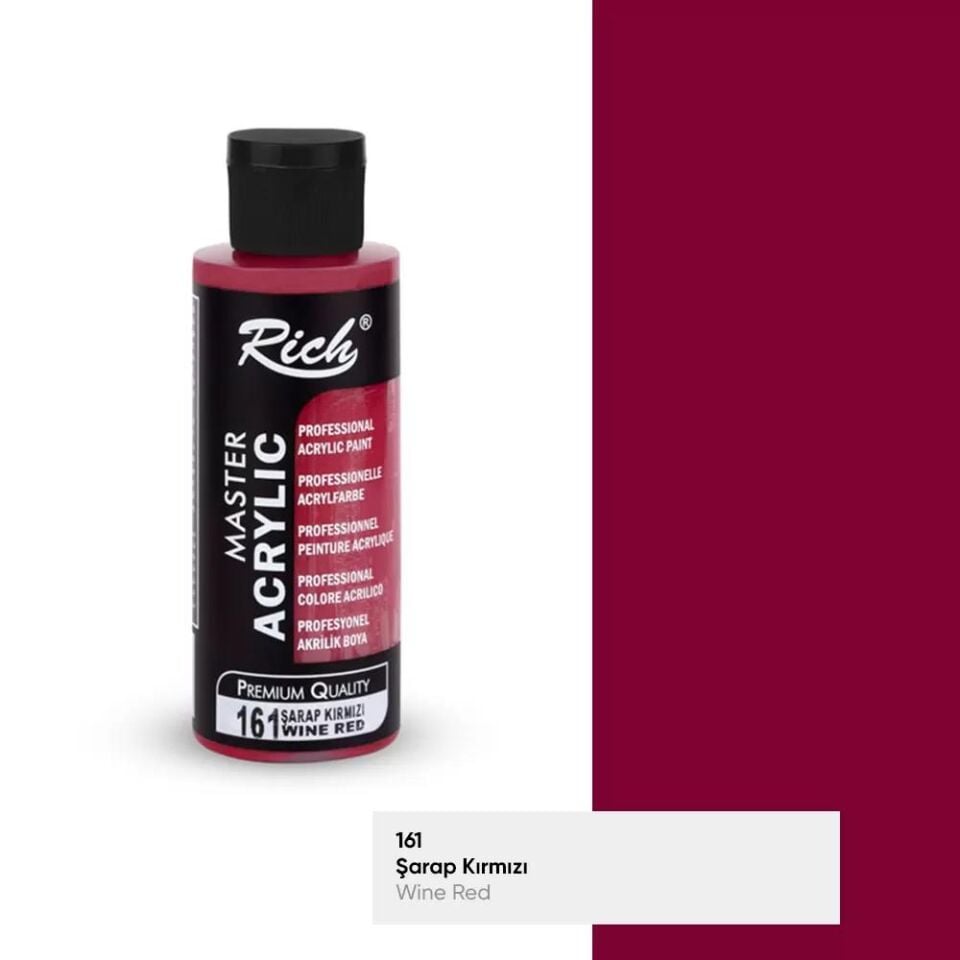 Rich Master Akrilik Boya 120 Cc Şarap Kırmızı Akr-120-161