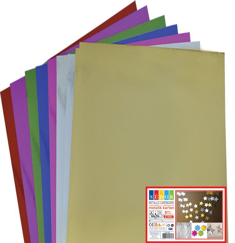 Südor Metalik Karton 250 G 50x70 10 Lu 5 Renk Sk40