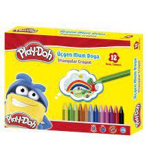 Play-doh Üçgen Crayon (mum) Boya 12 Renk Play-cr008