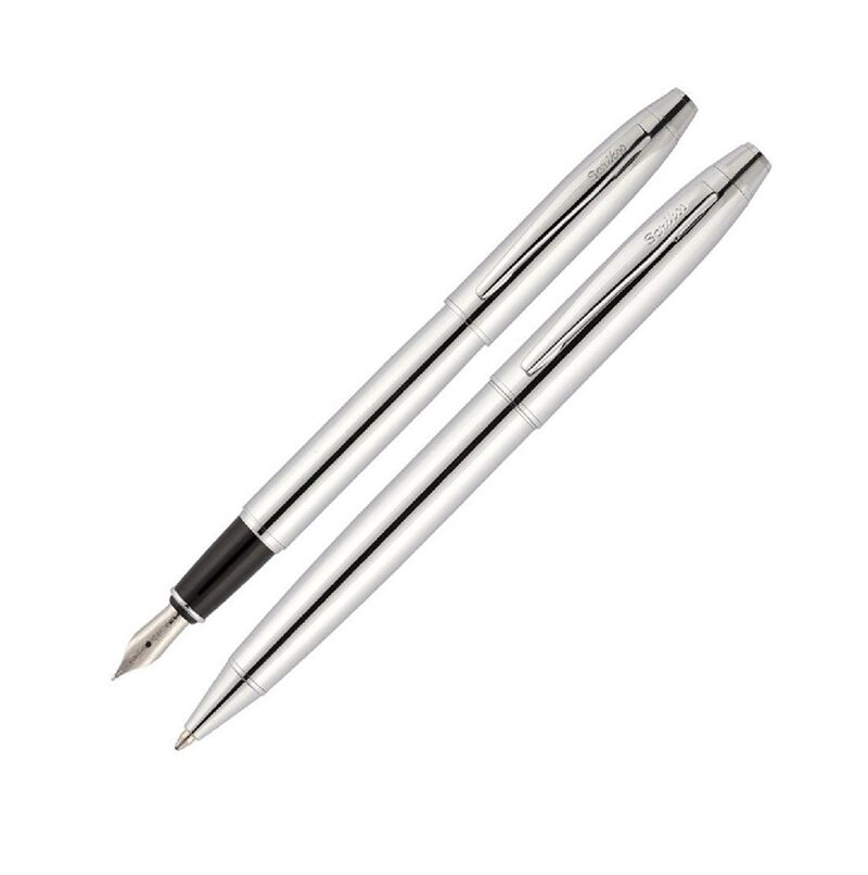 Scrikss Dolma Kalem - Tükenmez Kalem 35 İkili Set Krom T000sahh35kr0a