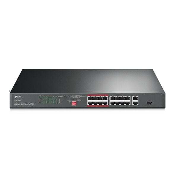 Tp-link Tl-sl1218p 16 Port 10-100 2 Port 10-100-1000 Mbps Poe+ Switch 2 Port Sfp Rack Mount