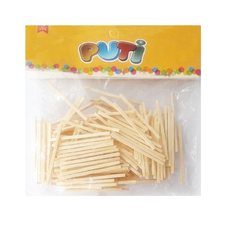 Puti Ahşap Kibrit Çöpü Natural 200'lü Pt-00947