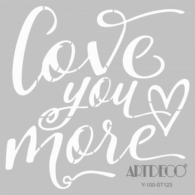 Artdeco Stencil 30x30cm Love 123 Lv-y-100-st123