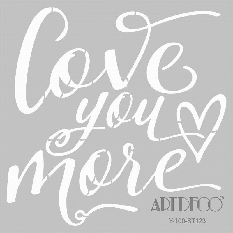 Artdeco Stencil 30x30cm Love 123 Lv-y-100-st123