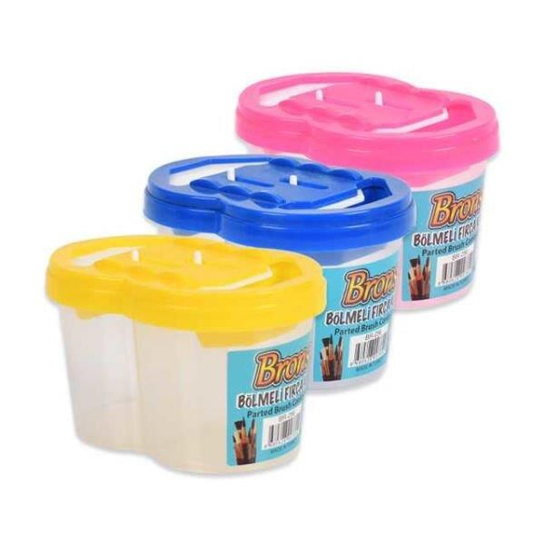 Brons Fırça Temizleme Kabı Bolmeli Br-256