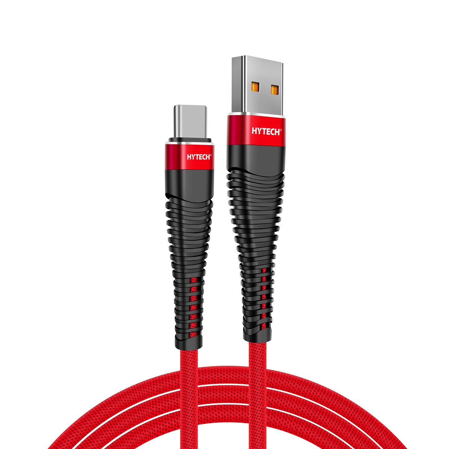 Hytech Hy-x425 3a Type-c 1m Kırmızı Data + Şarj Kablosu
