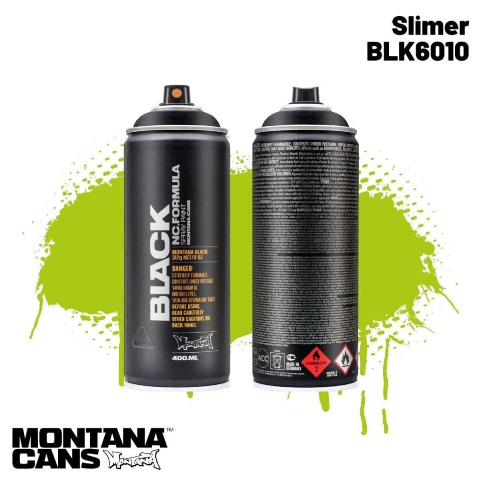 Montana Black Sprey Boya 400ml Slimer Blk6010 Lv-mo-263576