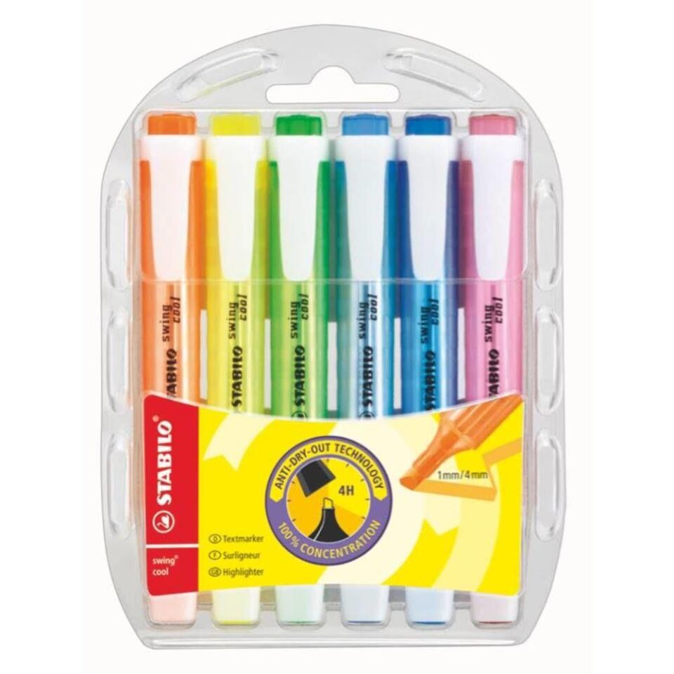 Stabilo Fosforlu Kalem 6'lı Swıng Cool 275/6-3