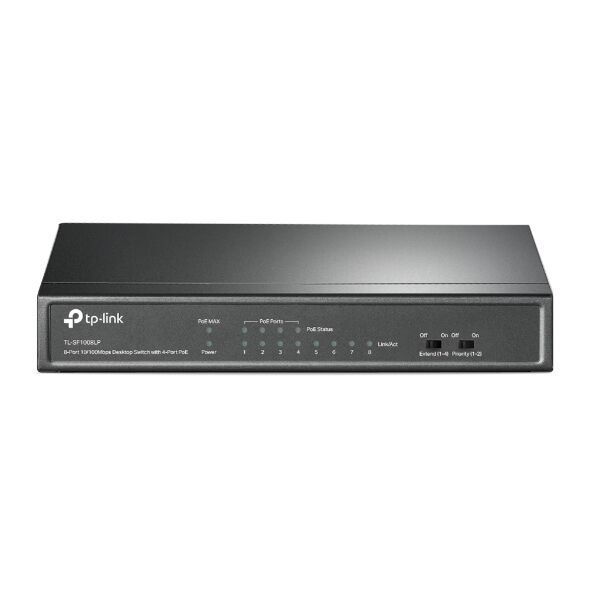 Tp-link Tl-sf1008lp 8 Port 4 Port Poe+ 10-100 Mbps 4 Port Uplink Switch Çelik Kasa