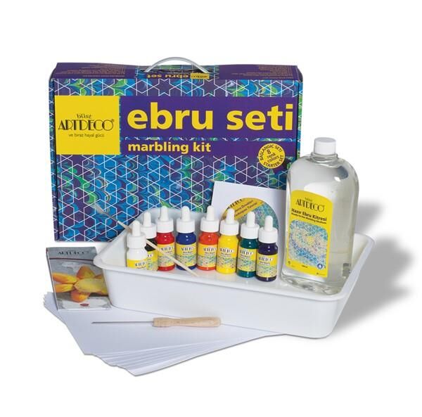 Artdeco Ebru Başlangıç Seti 8'li Çantalı Y-016 Es-8