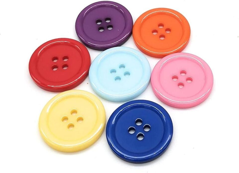 Esmay Dügme 40 Boy Plastik Simit Düğme 36'lı Paket D1113