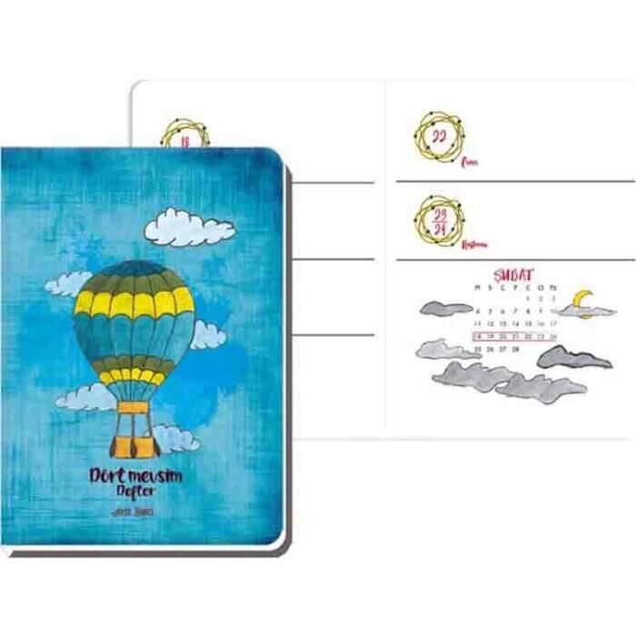 Keskin Color Defter 14x20 Cm Düz 96 Yp. Sert Kapak 4 Mevsim 418911-99