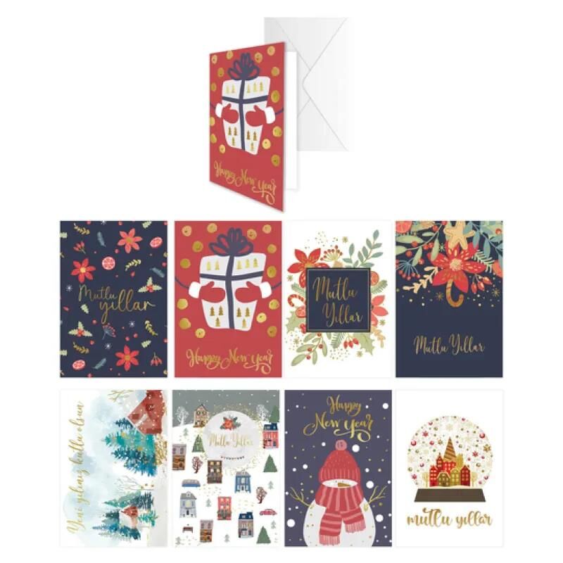 Keskin Color Tebrik Kartı Yılbaşı Zarflı Mini 900234-99